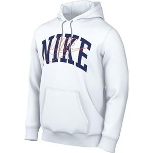 Nike - M Nk Club FLC Crew Ls Top - Wit - Heren Sporttop