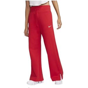 Nike Dames Full Length Pant W NSW Phnx FLC Hr Pant Wide, University Red/Sail, DQ5615-657, L