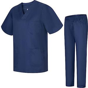 MISEMIYA - 2-817-8312, pak en broek voor sanitair, uniseks, medische uniformen, pak van 2 stuks, Donkerblauw, M