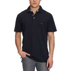 Tommy Hilfiger Heren Shirt/Poloshirt 887801928 / Summer New Tommy Knit Polo SS RF, blauw (midnight), 50 NL