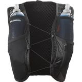 Salomon Active Skin 4 Vrouwen Trail Running Hiking Hydratatie Vest met Flessen Inbegrepen, 4L, Ontworpen voor Vrouwen, Gemakkelijke Hydratatie en Geoptimaliseerde Opslag, Zwart, L