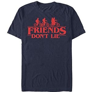 Netflix Stranger Things - FRIENDS DON'T LIE Men's Crew neck T-Shirt Navy blue 2XL