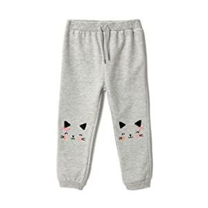 Koton Joggingbroek voor babymeisjes met trekkoord, lichtgrijs (krm), 9-12 Maanden