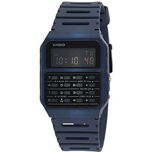 Casio Digitaal CA-53WF-2B, Casio Collectie Retro Mens Digitale Horloge Met Plastic Blauwe Band Ca-53wf-2bdf, 34MM, Digitaal