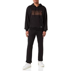 Urban Classics Heren joggingpak basic sweat Suit trainingspak voor mannen met capuchon als bovendeel verkrijgbaar in 2 kleuren, maten S - XXL, zwart, S