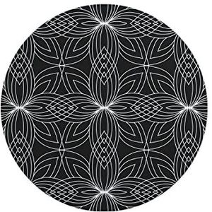 Questo Casa, Ronde digitaal bedrukte muismat, antislip onderkant, voor kantoor en thuis, diameter: 22 cm