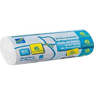 Sphere Hygiëne en beauty-afvalzakken, 6 l, 50 cm, wit
