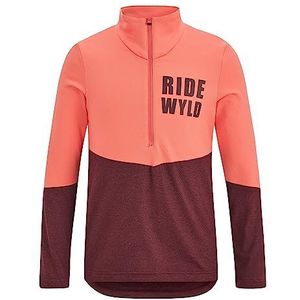 Ziener JOKKA Skipullover voor kinderen, functioneel shirt, warm, elastisch, PFC-vrij, Vibrant Peach, 116