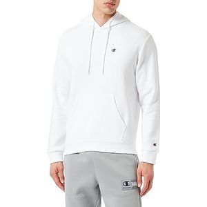 Champion Legacy Basics - Powerblend fleece sweatshirt met capuchon, wit, XL heren FW23, Bianco, XL
