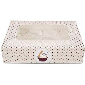 Staedter Swing 2-delige Muffin en Cupcake Box Set voor 12 Bekers, Karton Meerkleurig, 33 x 7,5 x 16,5 cm