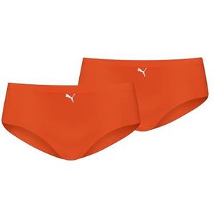 PUMA Dames Hipsters 2 Pack, flame orange, M