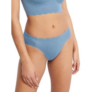 Sloggi - Zero Feel Bliss - Hoog Uitgesneden Slip - Blauw - 76% Polyamide, 24% Elasthan, Gerecycled