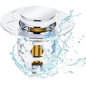 Wastafel stopper voor badkamer, bidet, universeel, pop-up met filter