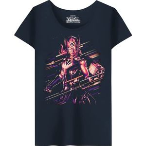 Marvel WOTLATMTS003 T-shirt voor dames, marineblauw, S, Marine, S
