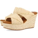 GIOSEPPO FRAZZANO Sandalen - Muiltjes - Leer - Raffia - Gevoerde Zool