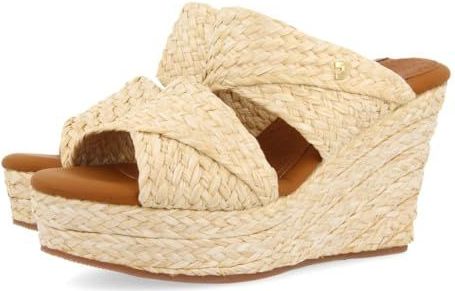 GIOSEPPO FRAZZANO Sandalen - Muiltjes - Leer - Raffia - Gevoerde Zool