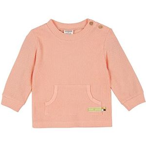 loud + proud Unisex kinder sweater wafelstructuur, GOTS gecertificeerd T-shirt, perzik, 74/80