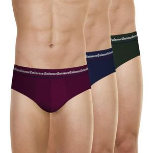 EMINENCE - Set van 3 Slips - Rood - Katoen - Bordeaux, Marine, Groen