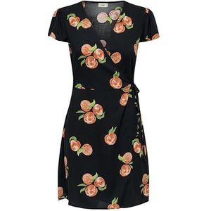 Jdy Sezen Life S/S Wrap Dress WVN Dia, zwart, XXL