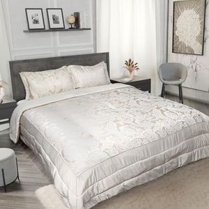 Emma Barclay Duchess Bedsprei Cream, 100% Polyester, Fit Double/King