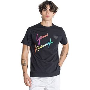 Gianni Kavanagh Black Chromatica Signature Tee T-shirt voor heren, Zwart, XL