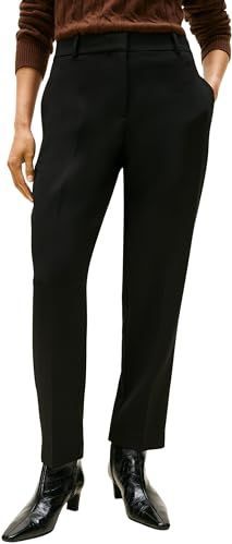 Tommy Hilfiger - Pantalon Punto Slim Droit - Zwart - Dames