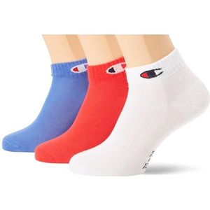 Champion Core Socks 3PP Quarter sokken, rood/wit/blauw (RS032), 35-38 uniseks - volwassenen, rood/wit/blauw (RS032), 35-38 EU