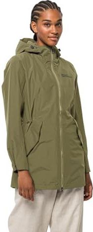 Jack Wolfskin - Dakar Parka - Trenchcoat - Groen - Gerecycled Materiaal