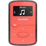 SanDisk Clip Jam MP3-Speler 8 GB (Persoonlijke Muziekspeler, Geïntegreerde MicroSD-Kaartsleuf, Scherm Van 1 Inch, Batterij Tot 18 Uur, 2 Jaar Garantie) Red