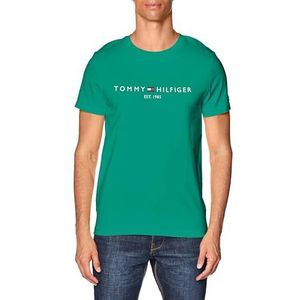 Tommy Hilfiger Heren Tommy Logo Tee S/S T-shirts, groen, 3XL, Olympisch Groen, 3XL grote maten tall