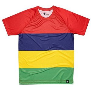 hoopoe running apparel Heren Flags T-shirt, korte mouwen, hardlopen, gym #LesQuatreBands