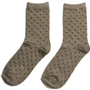 Pieces dames sokken 1-pack - Dots - onesize - Kleur: Beige/Bruin, Maat: Onesize - Bruin