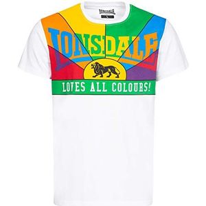 Lonsdale Heren houdt van alle kleuren Regular Fit T-shirt - Wit, X-Large