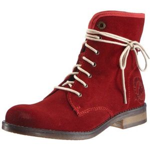 s.Oliver Casual combat boots voor dames, Rood Sangria 562, 42 EU