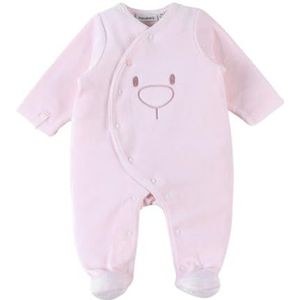 Noukie's - Slaappyjama - Fluweel - Lichtroze - Maat 1 Maand