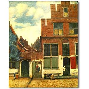 Decoratief schilderij: La Callejuela – Jan Vermeer 48 x 60 cm. Direct printen