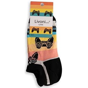 Livoni Game-Low Socks 39-42 sokken, meerkleurig, M, Meerkleurig, M