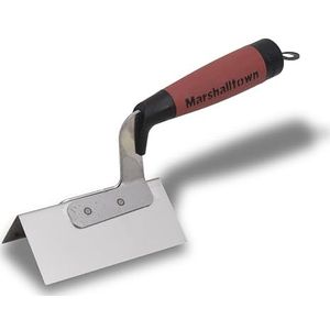Marshalltown hoektroffel met DuraSoft handvat, hoektroffel met roestvrij staal, perfect voor gipskartonbouw en thermische isolatie, afmeting van de troffel: 108x51 mm