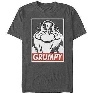 Disney Heren Snow White and Seven Dwarfs Grumpy Graphic T-shirt, donkergrijs, gemêleerd, M