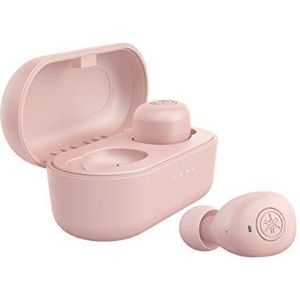 Yamaha TW-E3B Bluetooth-hoofdtelefoon – draadloze in-ear hoofdtelefoon in roze – 6 uur afspeeltijd met één lading – waterdicht (IPX5-certificering) – incl. oplaadcase