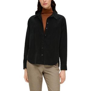 s.Oliver Sales GmbH & Co. KG/s.Oliver Cord Blouse voor dames, corduroy blouse, zwart, 46