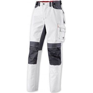 BP Workwear 1789-555-21 werkbroek - elastiek in de rug - tailleplooien - normale pasvorm - maat: 52n - kleur: wit/donkergrijs