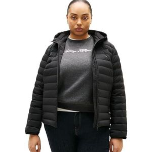 Tommy Hilfiger CRV STRETCH NYLON LW DOWN JACKET WW0WW49493 Puffer Jacket, ZWART (zwart), 54, Zwart (zwart), 80