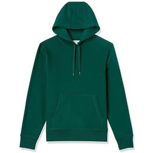 Amazon Essentials Men's Fleecetrui met capuchon (verkrijgbaar in grote en lange maten), Bosgroen, XS