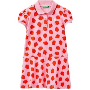 United Colors of Benetton Jurk voor meisjes en meisjes, Roze, 18 Maanden
