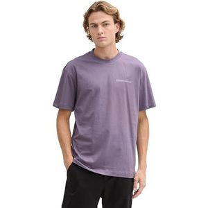 TOM TAILOR Denim T-shirt voor heren, 36513 - Foggy Purple, XS