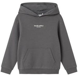 Nkmbrody Ls Nreg Sweat Wh Bru Noos, Lava Smoke, 158/164 cm