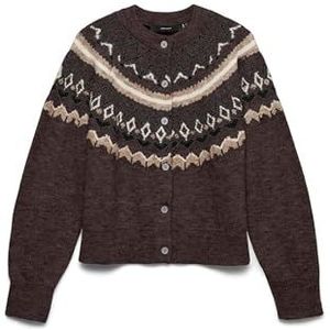 Vero Moda - Vmtammy Ls O-neck Nordic Cardigan - Chocolate Torte - Vest