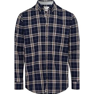 BRAX Heren Style Daniel C Light Flanel Geruit Flanel Hemd, Tobacco, S