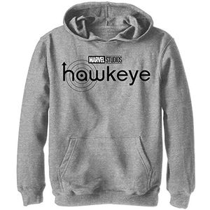 Marvel Hawkeye Hawkeye Zwarte capuchontrui met logo, atletisch heather, S, atletisch heather, S
